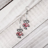 Wisconsin Badgers Dangle Earrings by Fan Frenzy Gifts